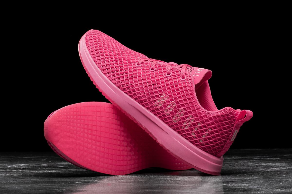 Nobull Neon Mesh Runner Loopschoenen Heren Roze | 280364-LHW