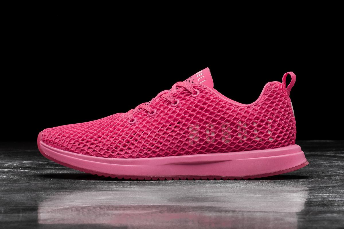 Nobull Neon Mesh Runner Loopschoenen Heren Roze | 280364-LHW