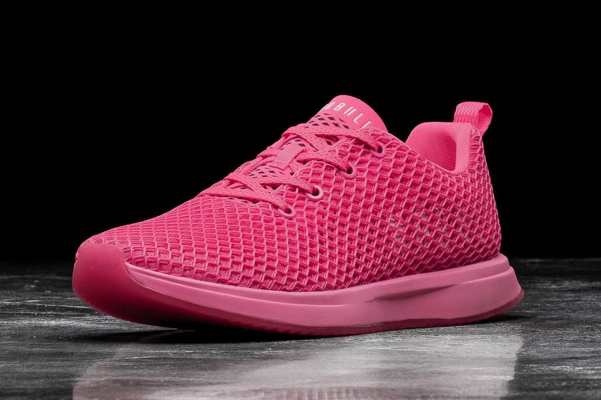 Nobull Neon Mesh Runner Loopschoenen Heren Roze | 280364-LHW