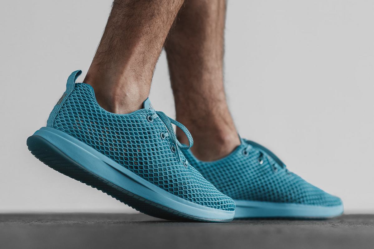 Nobull Neon Mesh Runner Loopschoenen Heren Blauw | 321408-IOB