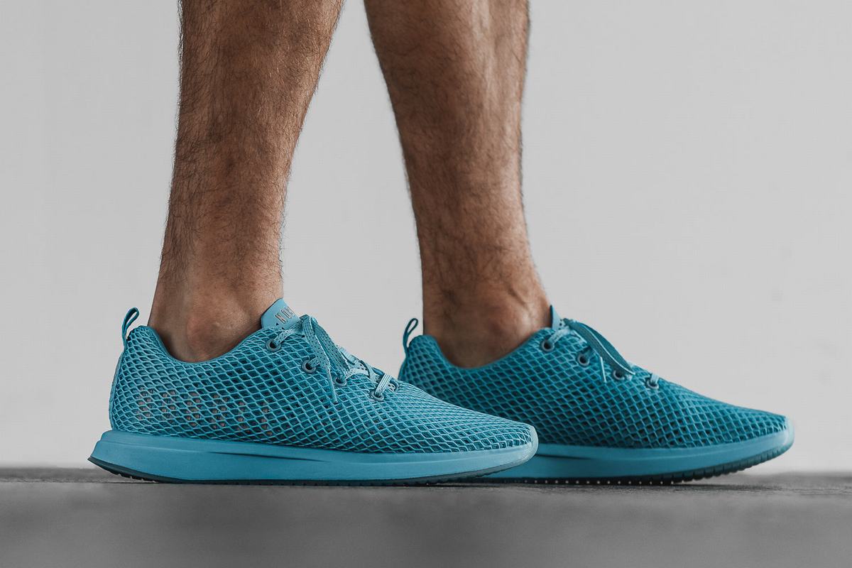 Nobull Neon Mesh Runner Loopschoenen Heren Blauw | 321408-IOB