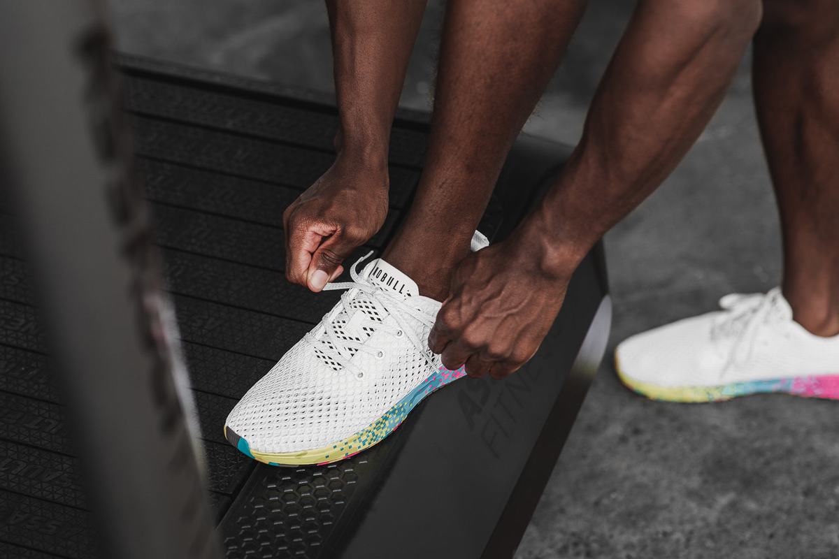 Nobull Neon Mesh Runner Loopschoenen Heren Wit | 684523-AWN