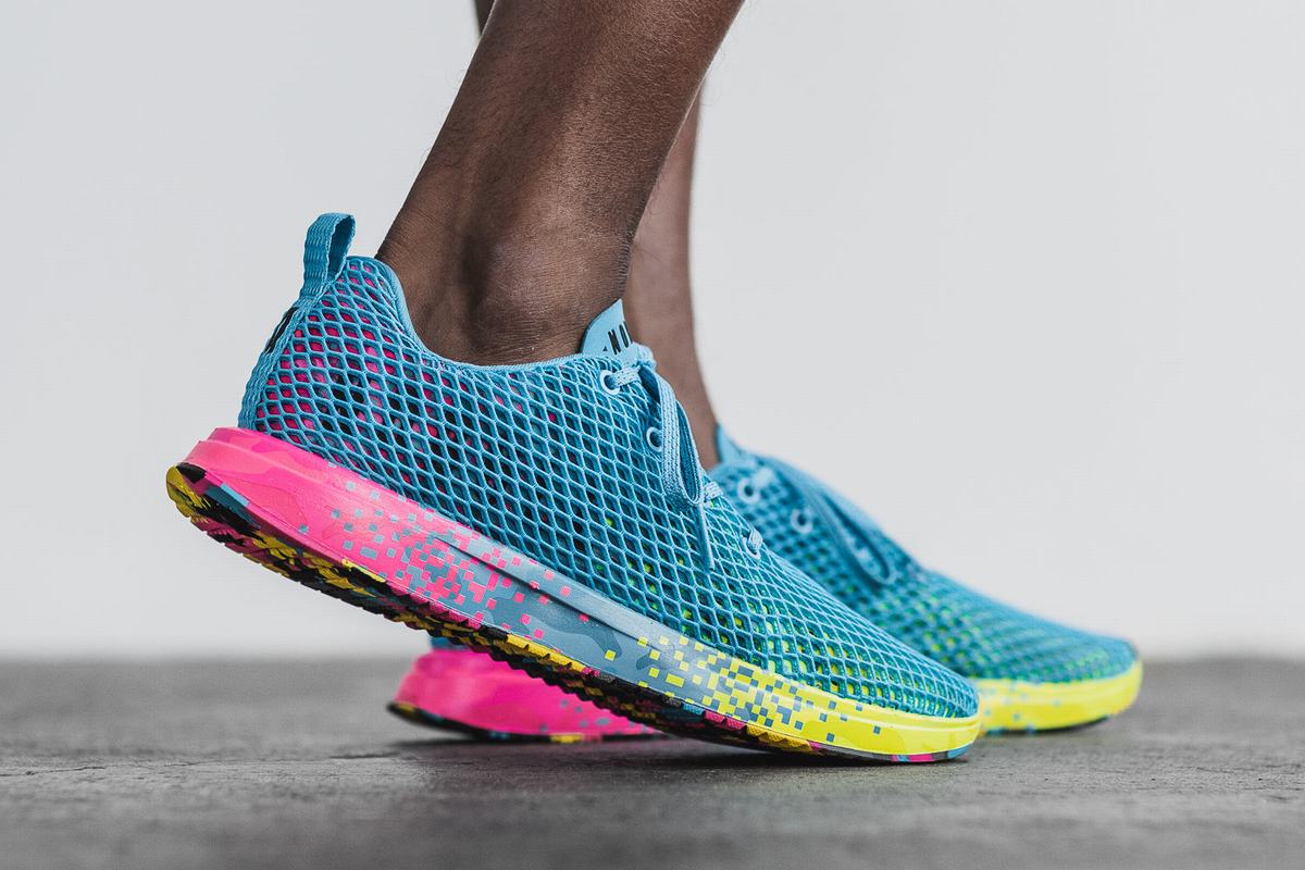 Nobull Neon Mesh Runner Loopschoenen Heren Blauw | 925871-BAK