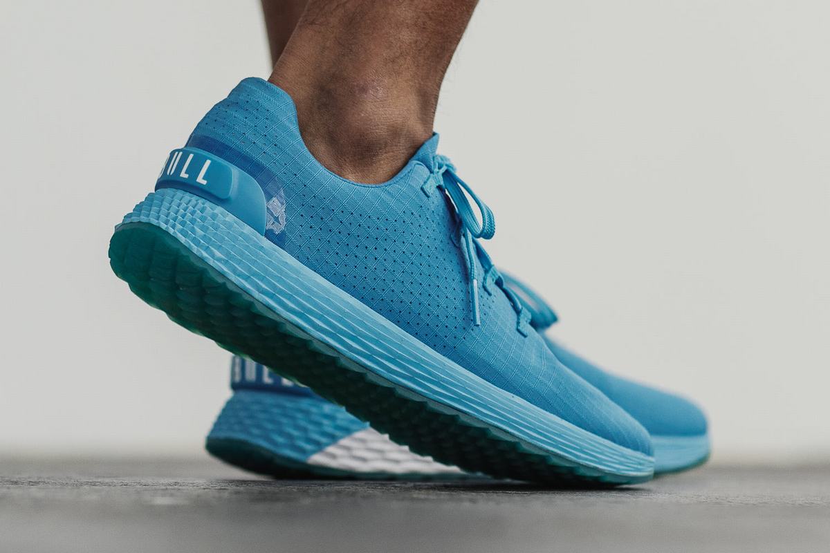 Nobull Neon Ripstop Runner Loopschoenen Heren Blauw | 465712-YLN