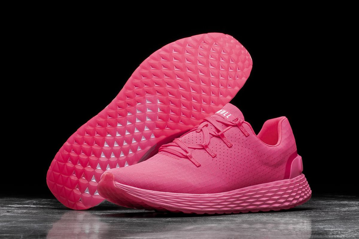 Nobull Neon Ripstop Runner Loopschoenen Dames Roze | 579402-VFU