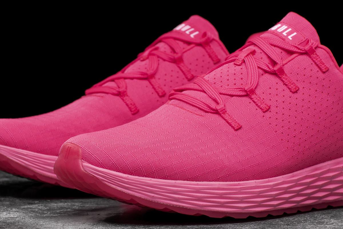 Nobull Neon Ripstop Runner Loopschoenen Dames Roze | 579402-VFU