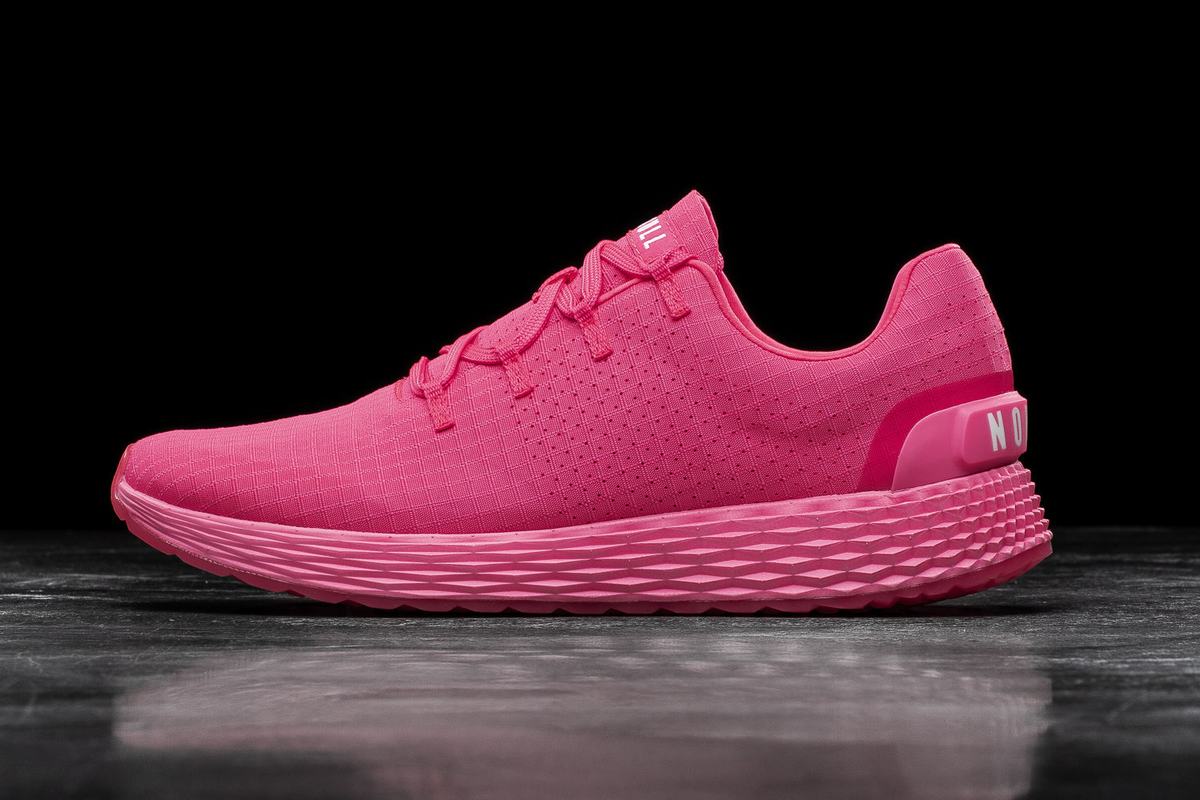 Nobull Neon Ripstop Runner Loopschoenen Dames Roze | 579402-VFU