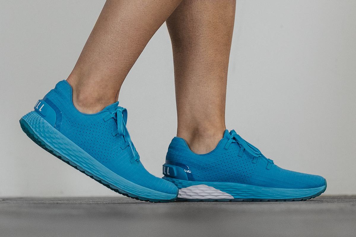 Nobull Neon Ripstop Runner Loopschoenen Dames Blauw | 825061-QVI