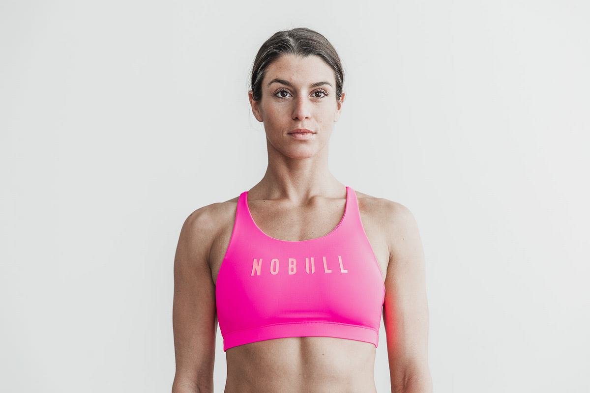 Nobull Neon Swim Top Dames Roze | 542971-TDY