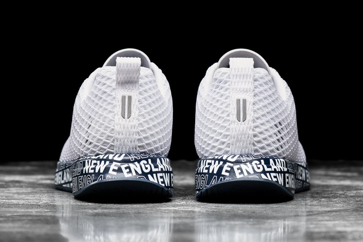 Nobull New England Mesh Runner Loopschoenen Heren Wit Donkerblauw | 304562-CTY