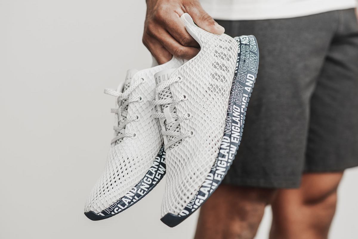 Nobull New England Mesh Runner Loopschoenen Heren Wit Donkerblauw | 304562-CTY