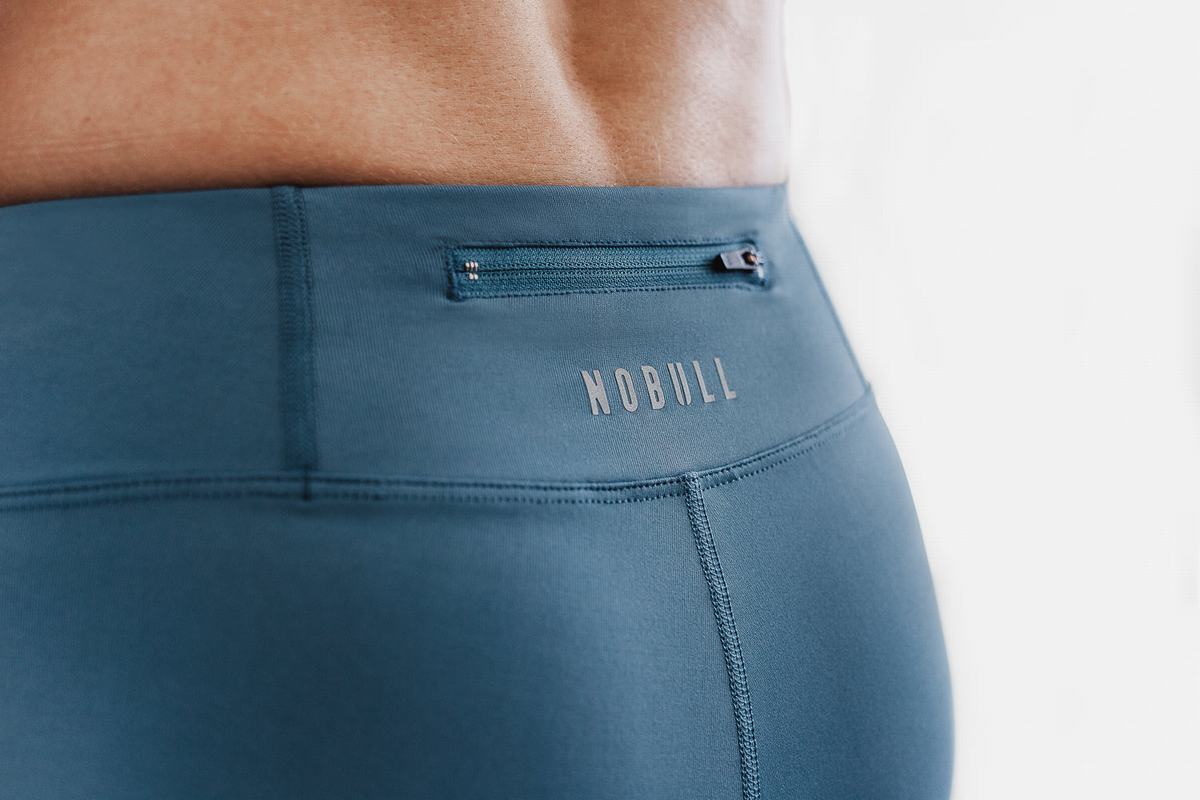 Nobull Pace Tight Hardloopbroek Dames Grijs Blauw | 258647-XTR