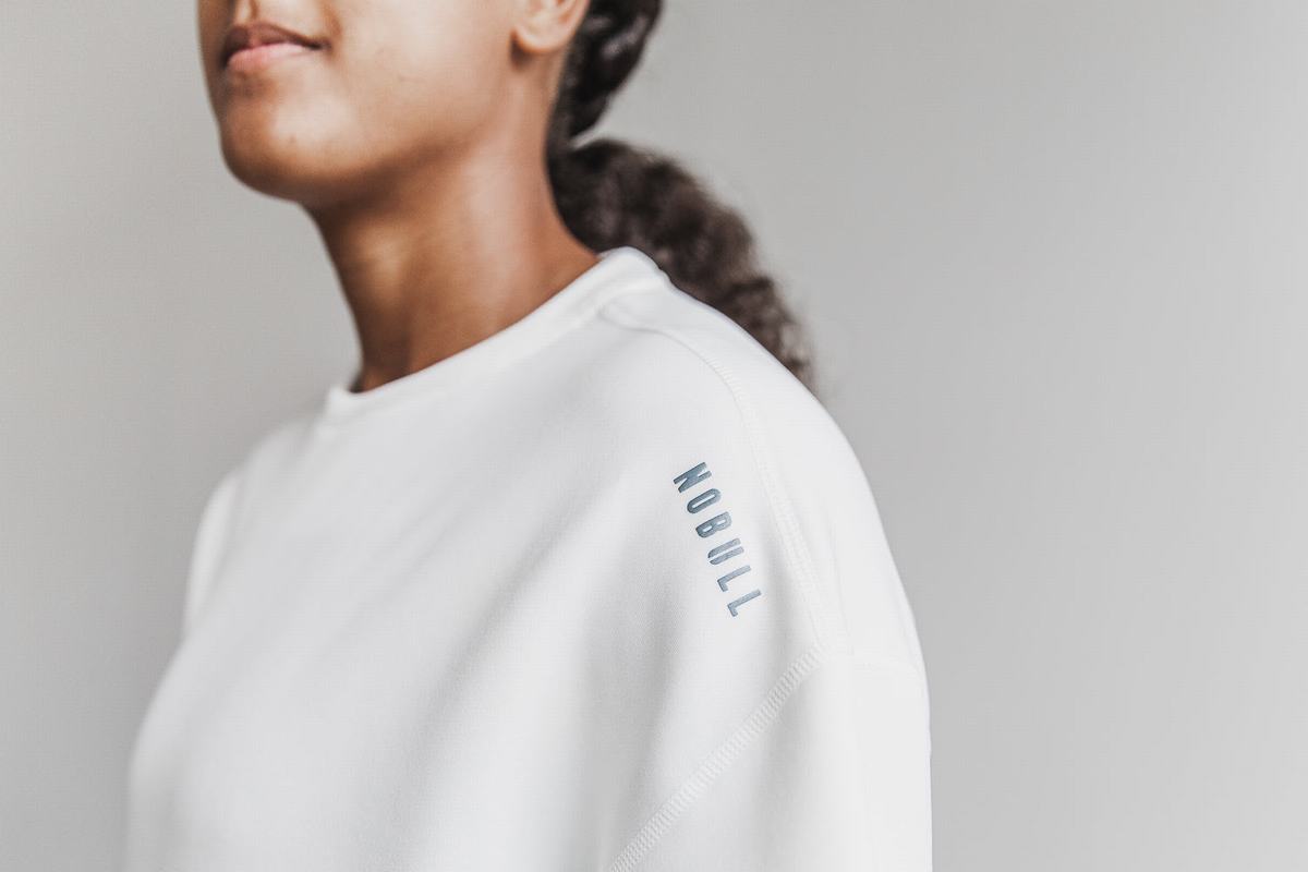 Nobull Performance Crew Sweatshirts Dames Wit | 570261-TOS