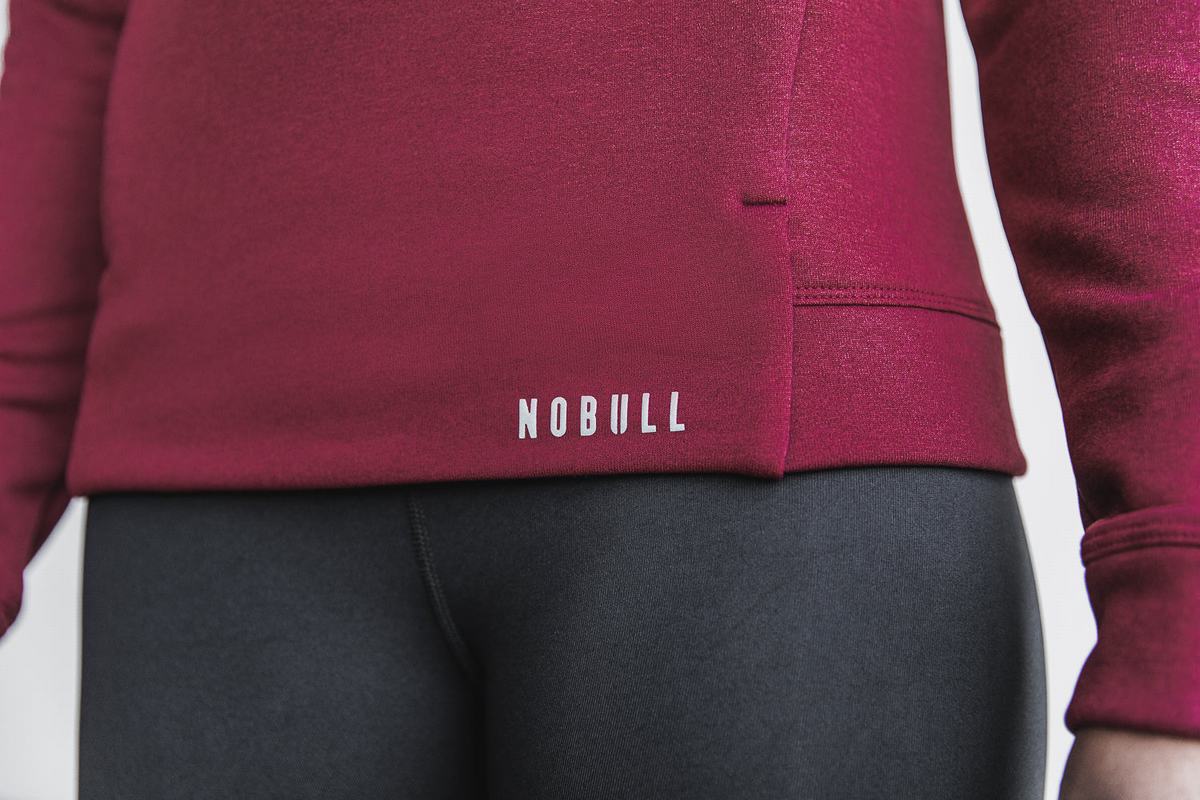 Nobull Performance Hoodie Dames Dieprood | 203971-LTD