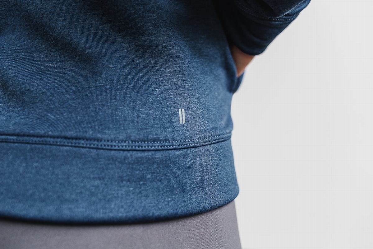 Nobull Performance Hoodie Dames Grijs Blauw | 814205-NYC