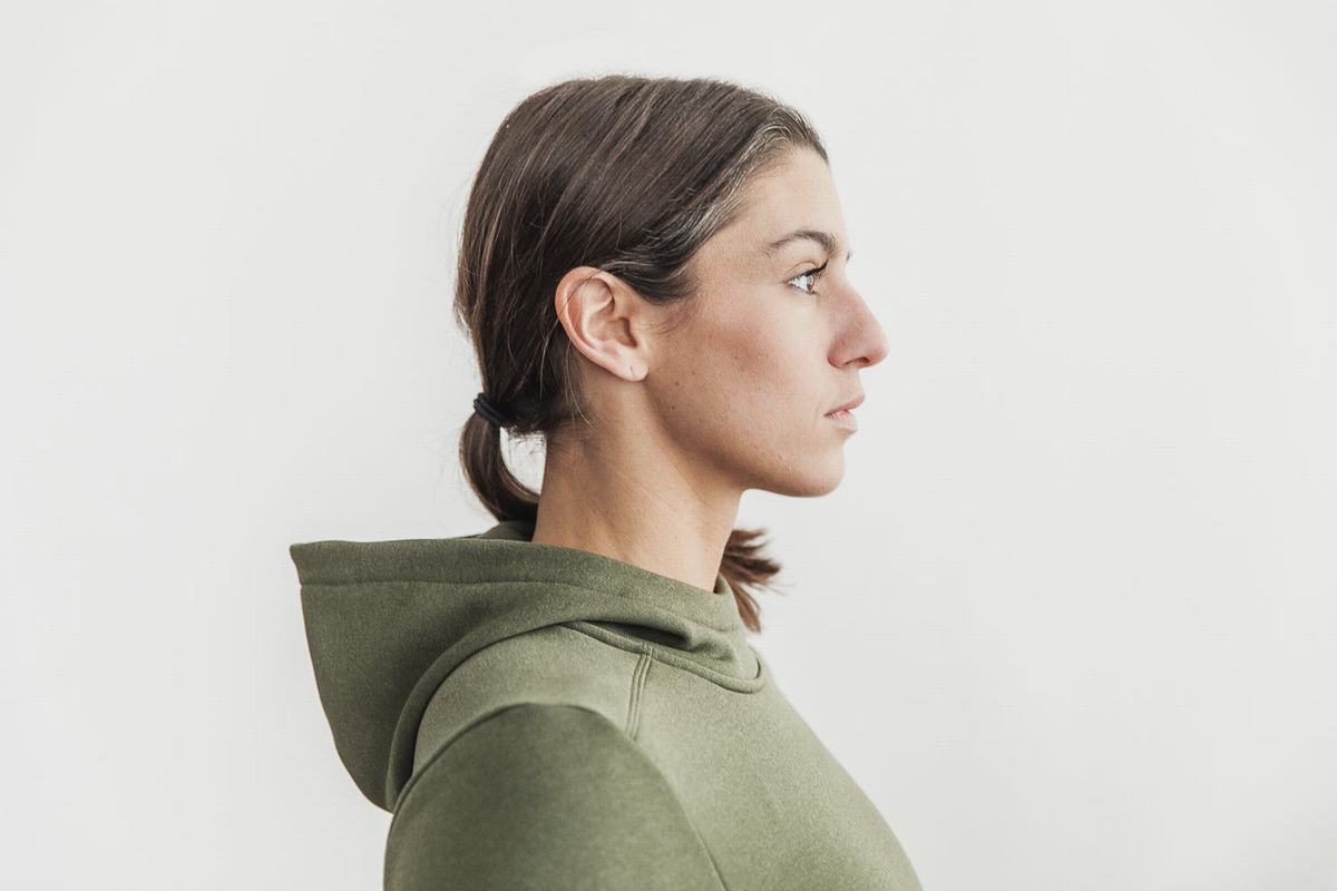 Nobull Performance Hoodie Dames Groen | 904675-YOJ