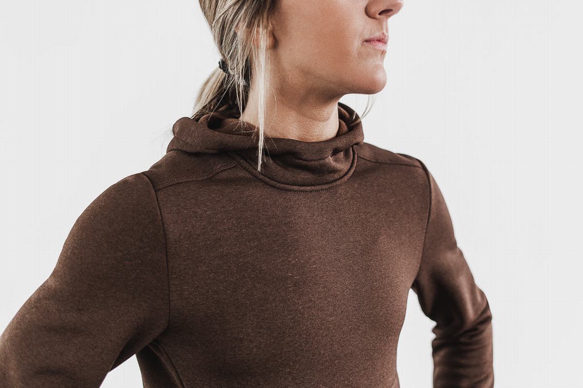Nobull Performance Hoodie Dames Koffie | 856917-VHX