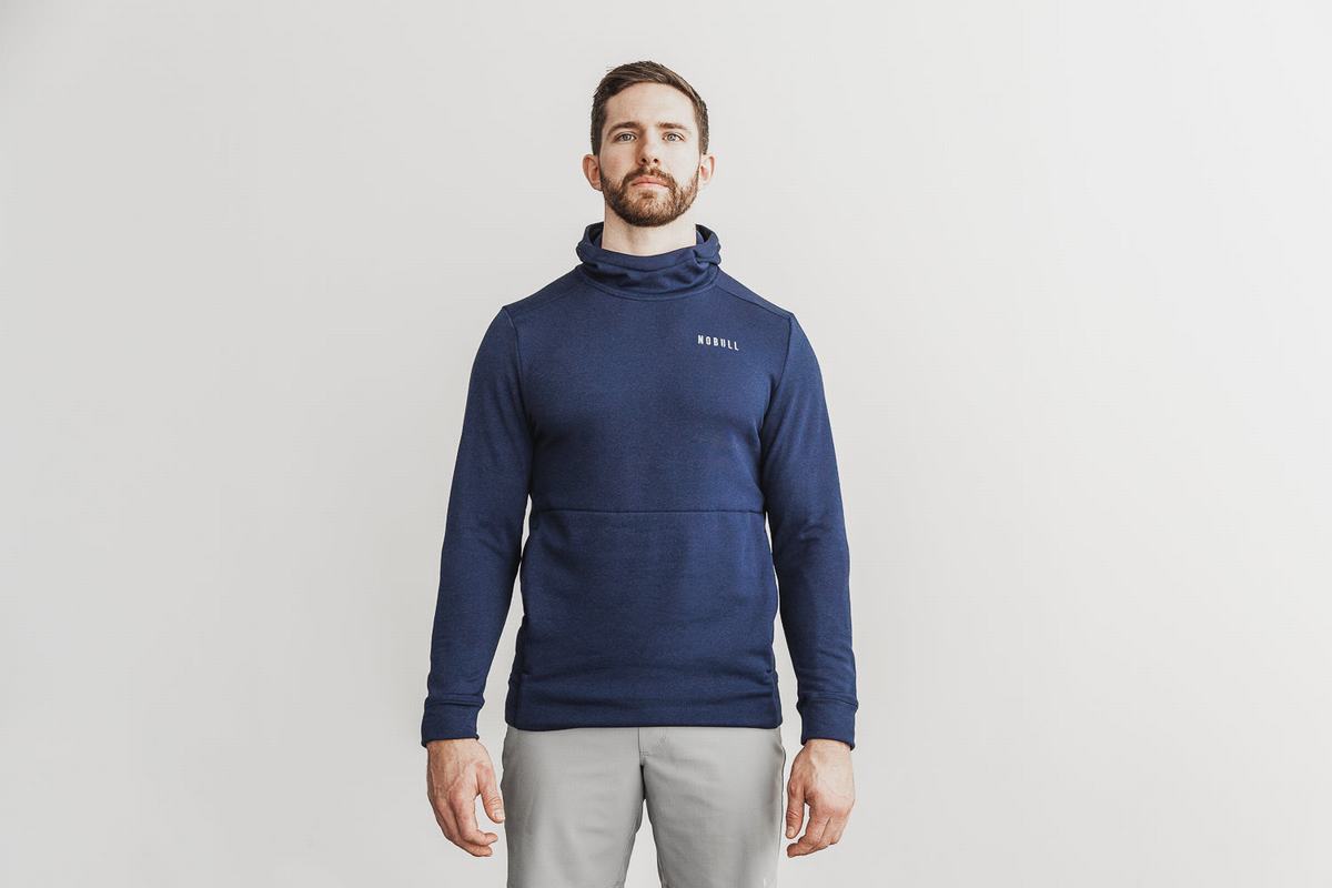 Nobull Performance Hoodie Heren Donkerblauw | 710546-PIR