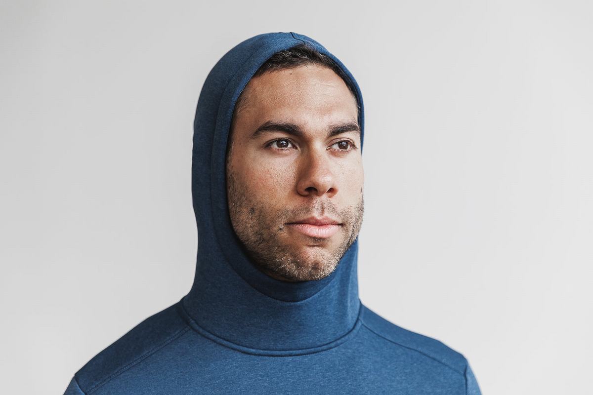 Nobull Performance Hoodie Heren Grijs Blauw | 234759-XGE