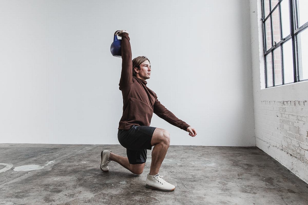 Nobull Performance Hoodie Heren Koffie | 168429-WYE
