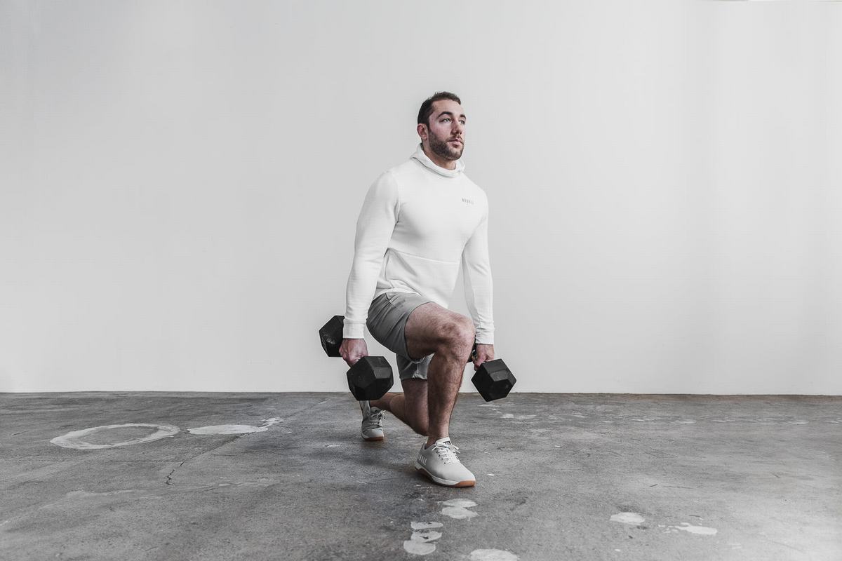 Nobull Performance Hoodie Heren Wit | 597186-ELV