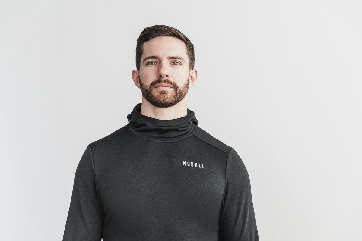 Nobull Performance Hoodie Heren Zwart | 530697-SQZ