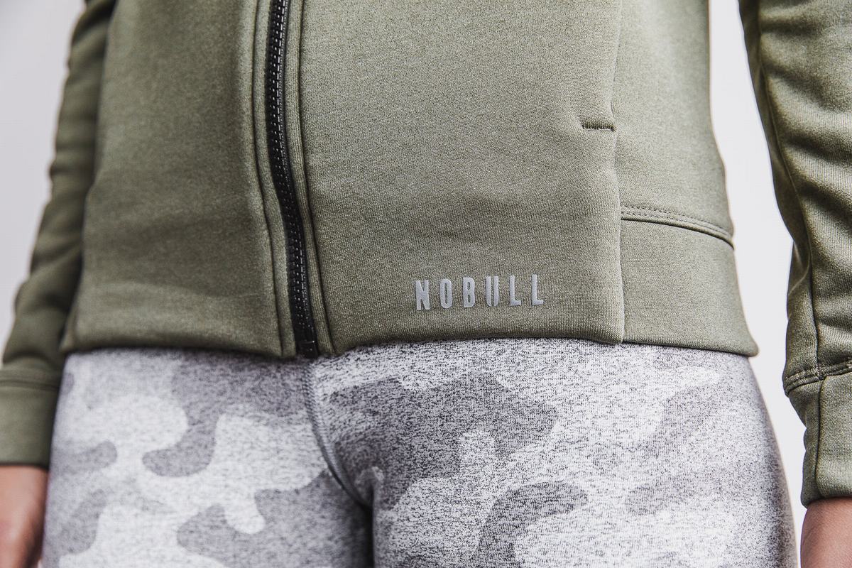 Nobull Performance Zip-up Hoodie Dames Groen | 023758-ETA