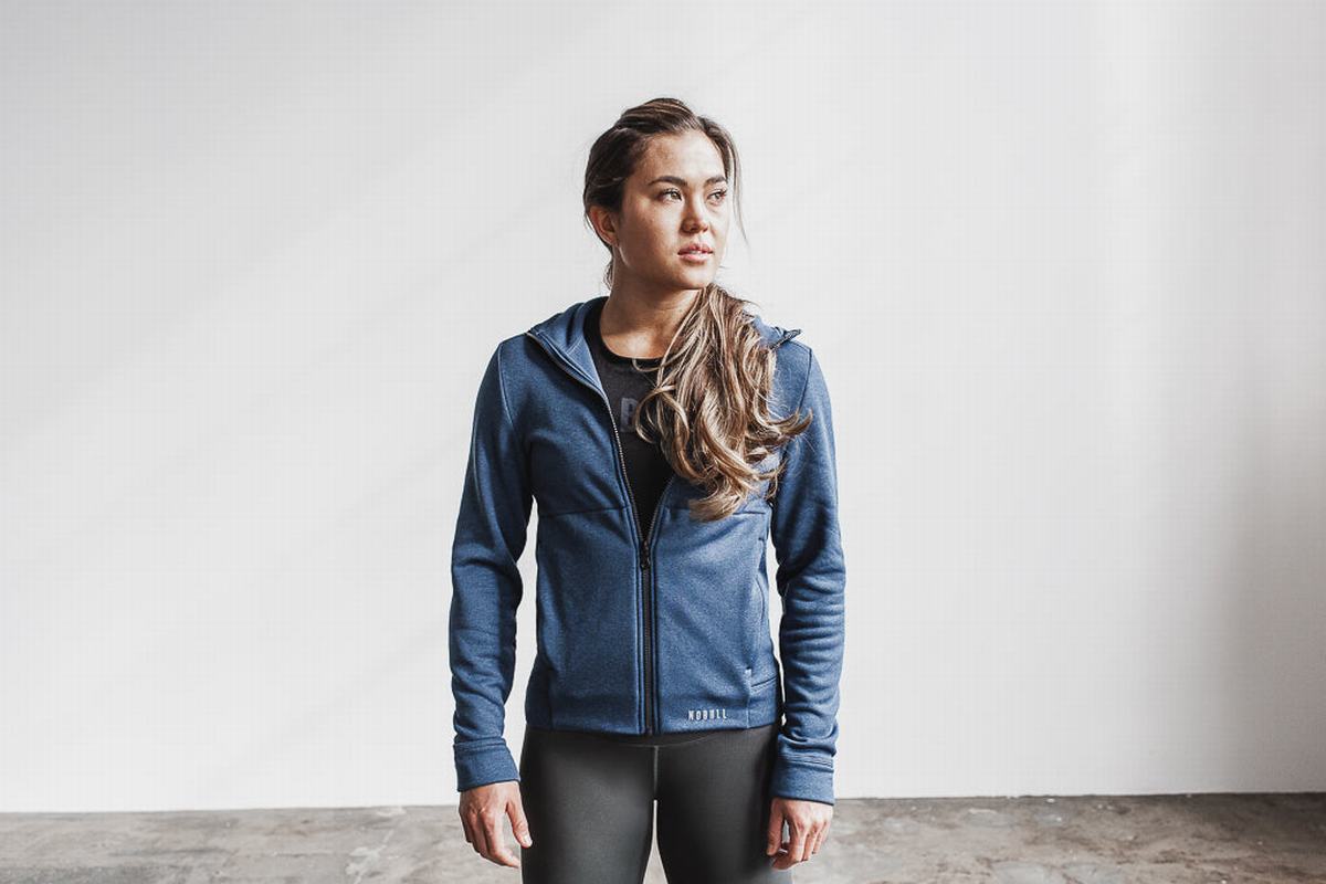 Nobull Performance Zip-up Hoodie Dames Wit | 962837-EKP