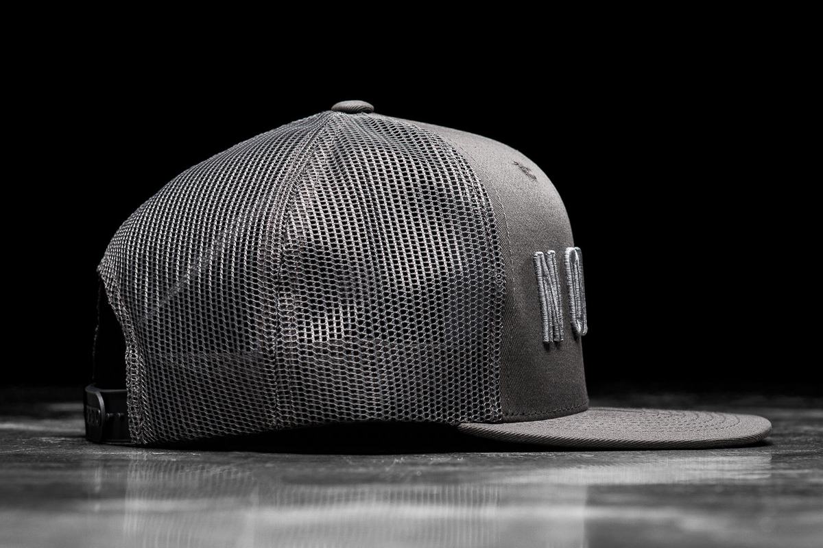Nobull Platte-Brim Trucker Hoeden Dames Donkergrijs | 453679-VHK