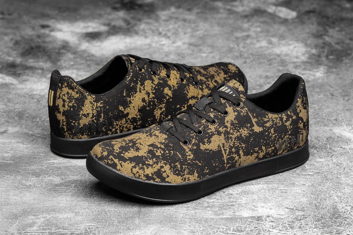 Nobull Pride Canvas Trainer Fitness Schoenen Dames Goud Zwart | 521490-VXG