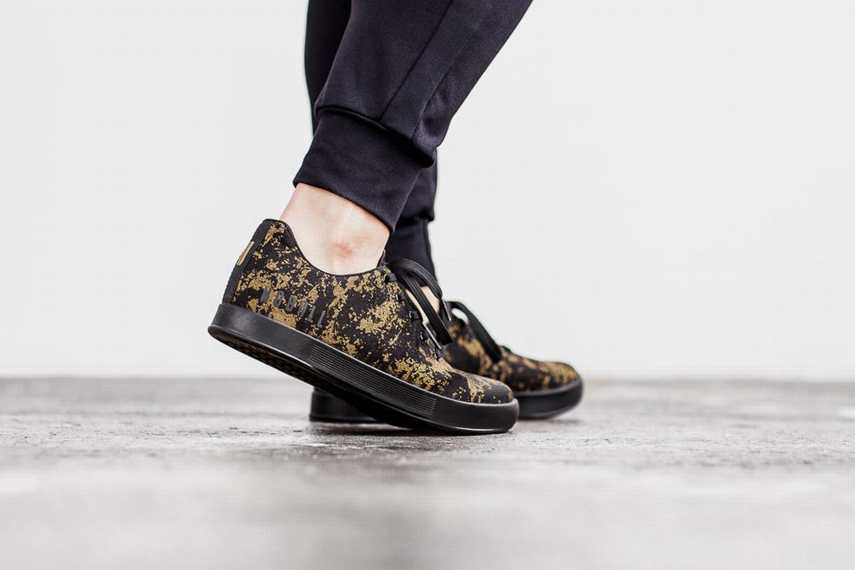 Nobull Pride Canvas Trainer Fitness Schoenen Heren Goud Zwart | 814206-QBG