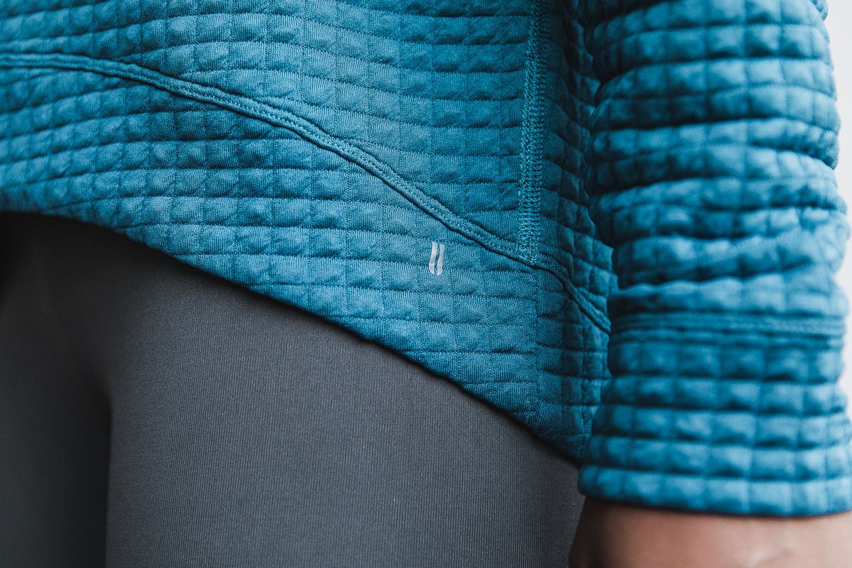 Nobull Quilted Crew Pullover Dames Grijs Blauw | 784016-JHN