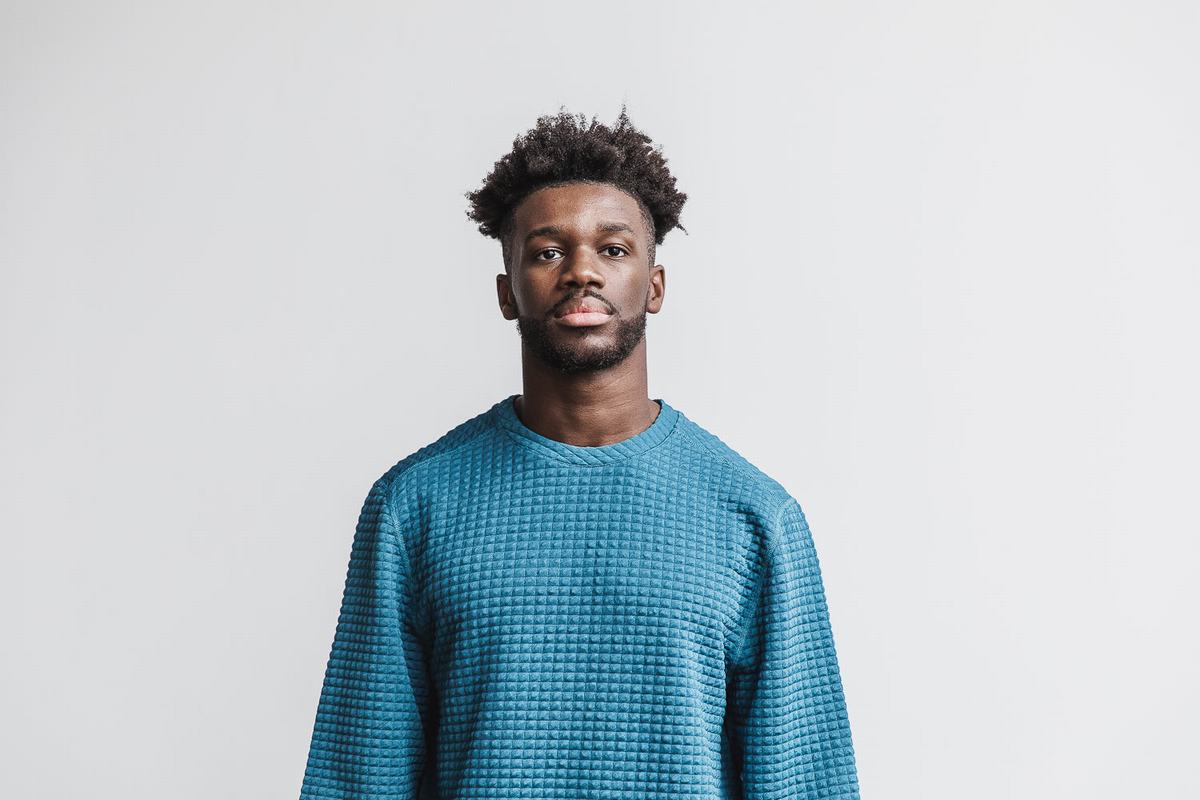 Nobull Quilted Crew Pullover Heren Grijs Blauw | 510473-ENG