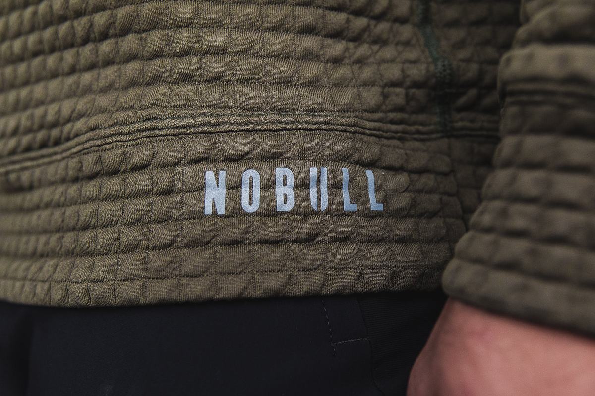 Nobull Quilted Crew Pullover Heren Groen | 297183-BOS