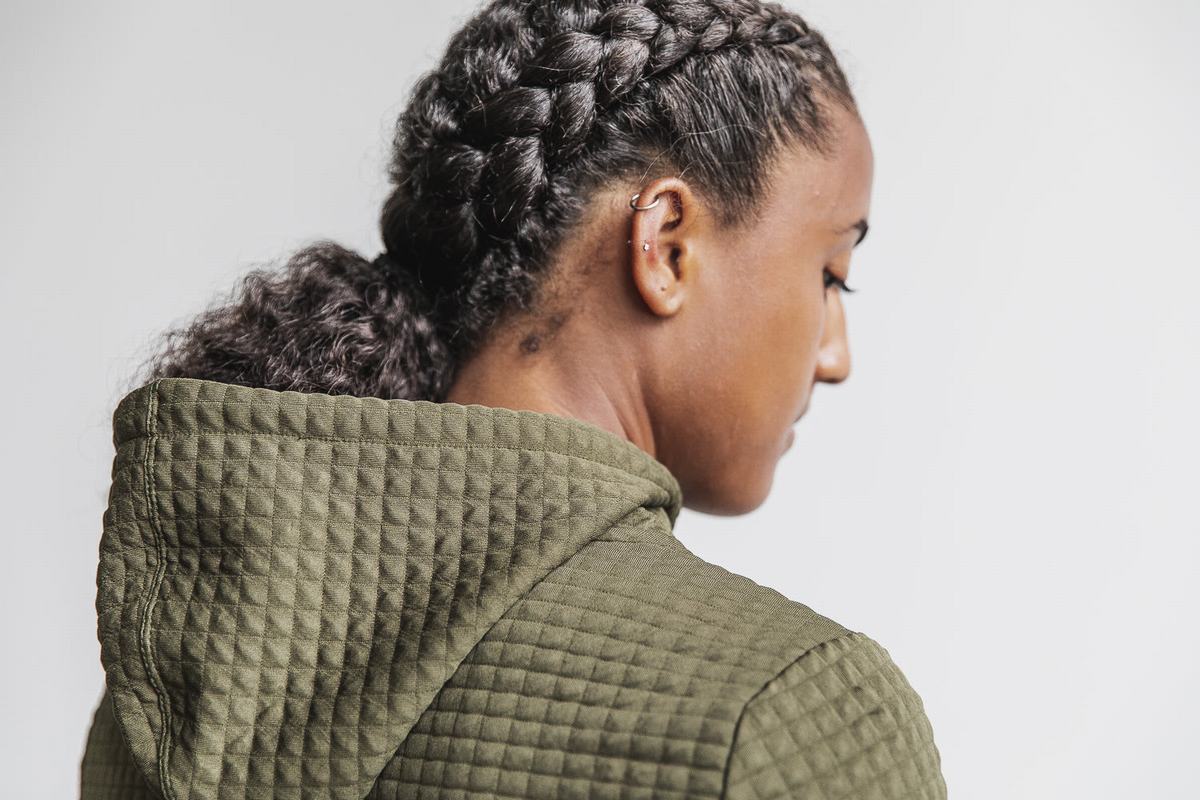 Nobull Quilted Zip-up Jassen Dames Groen | 248951-IFO