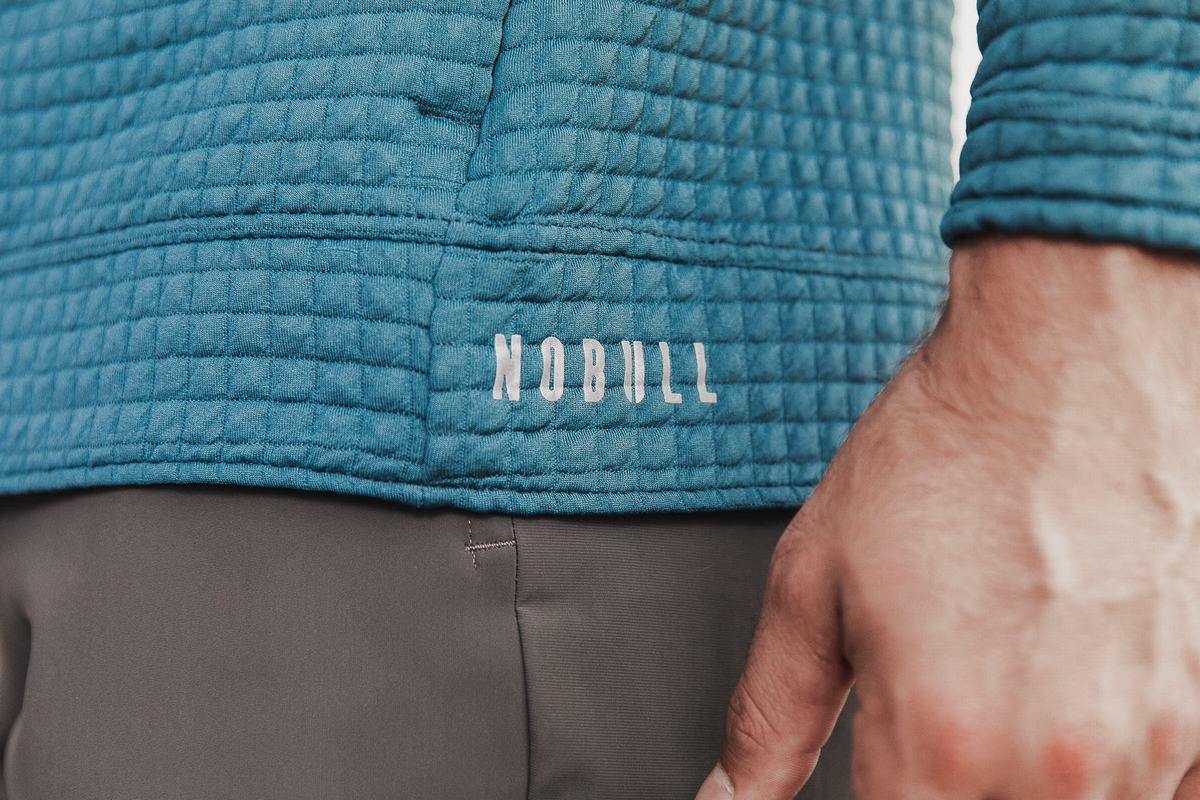 Nobull Quilted Zip-up Jassen Heren Grijs Blauw | 596278-WTD