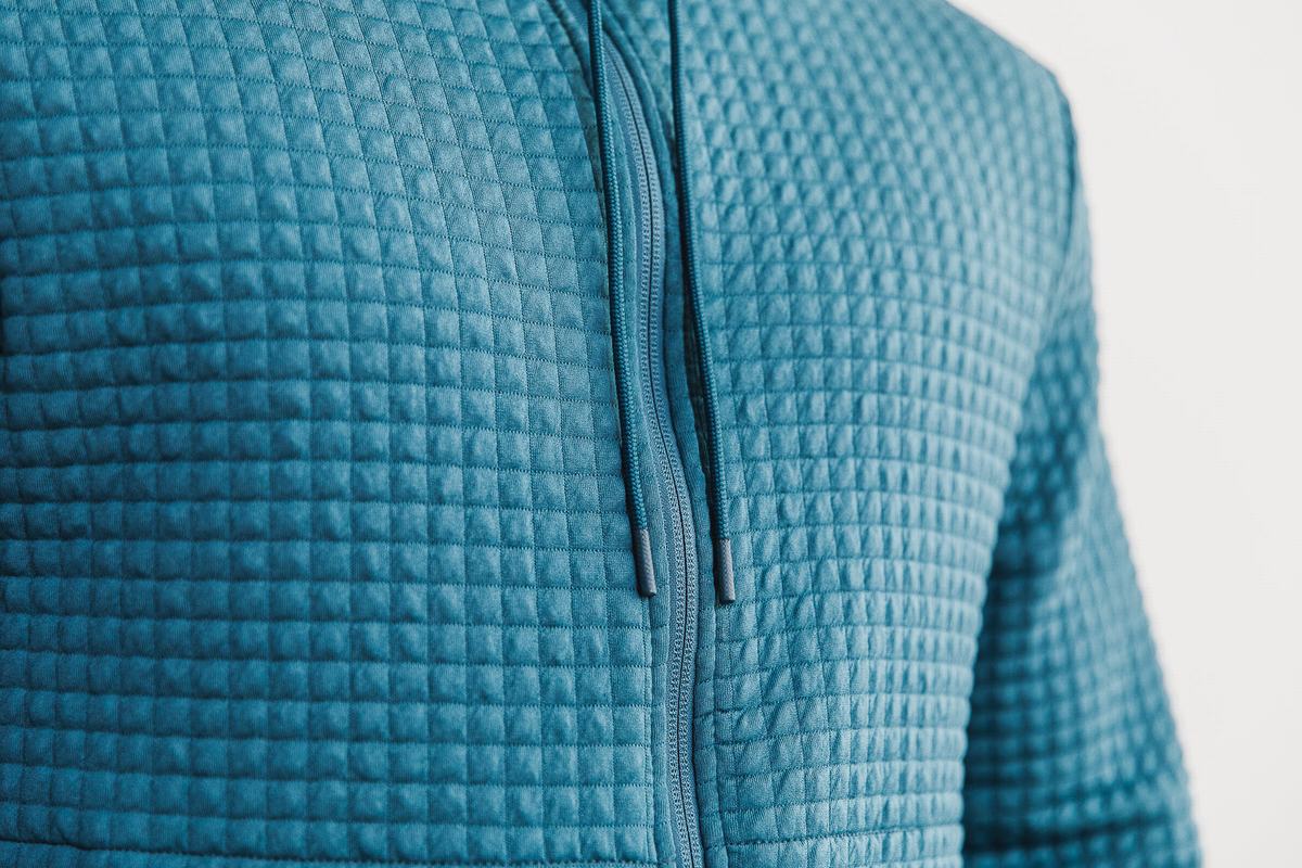 Nobull Quilted Zip-up Jassen Heren Grijs Blauw | 596278-WTD