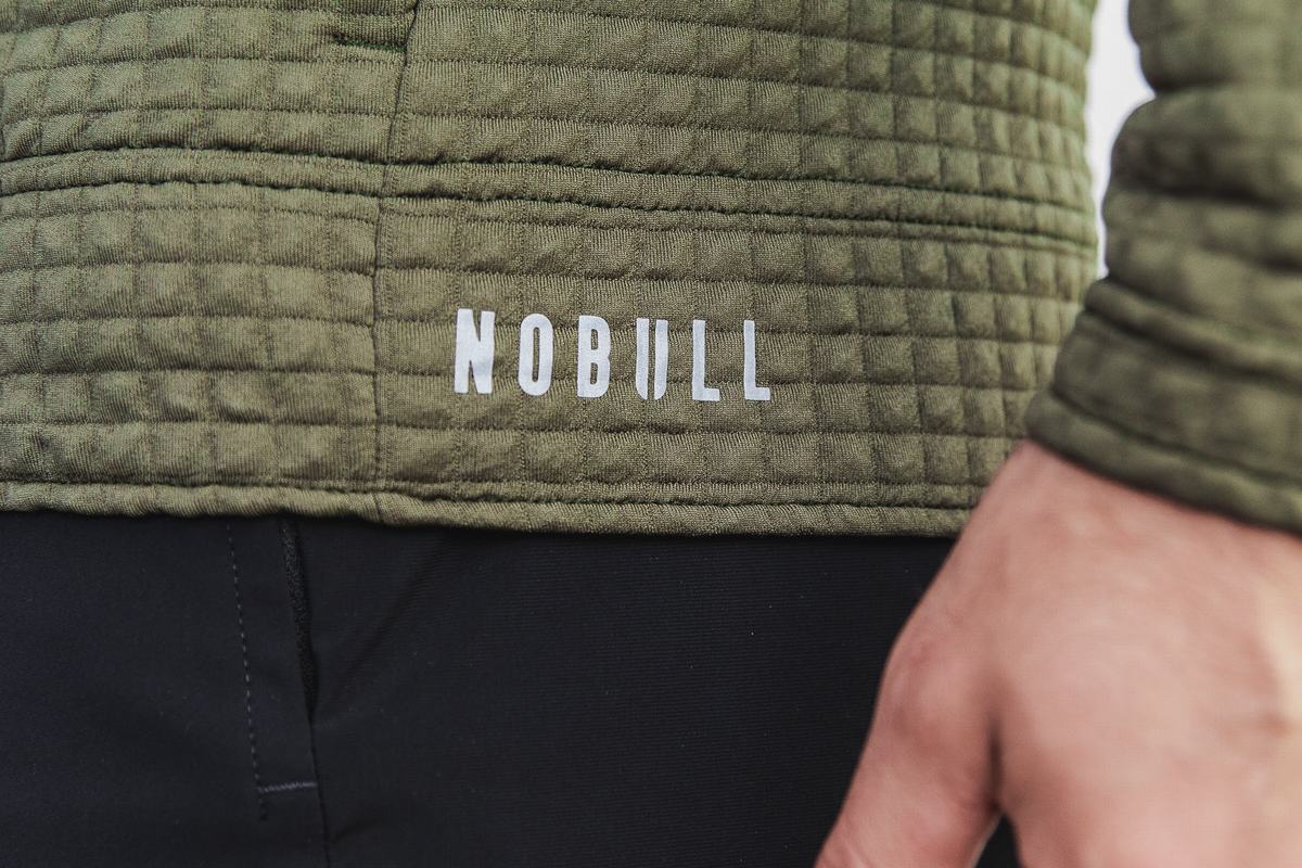 Nobull Quilted Zip-up Jassen Heren Groen | 098576-LXD