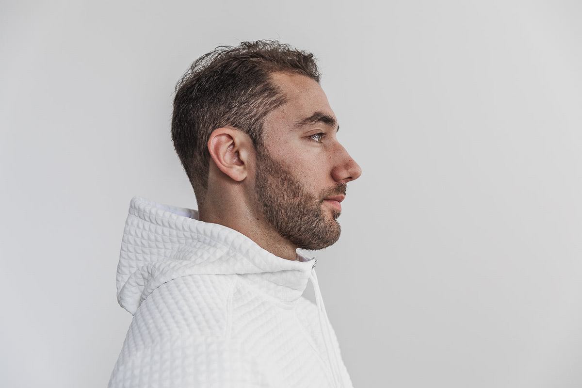 Nobull Quilted Zip-up Jassen Heren Wit | 631079-CIA