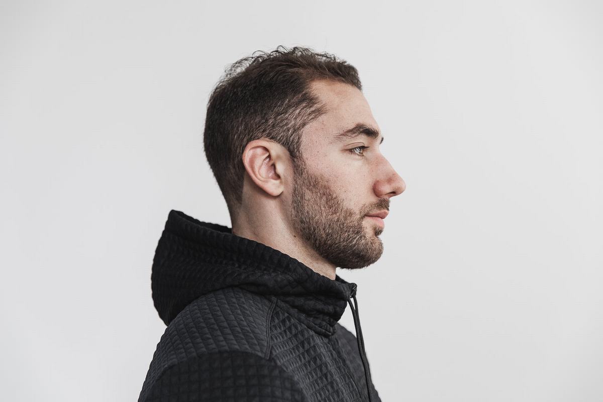 Nobull Quilted Zip-up Jassen Heren Zwart | 682974-LAH