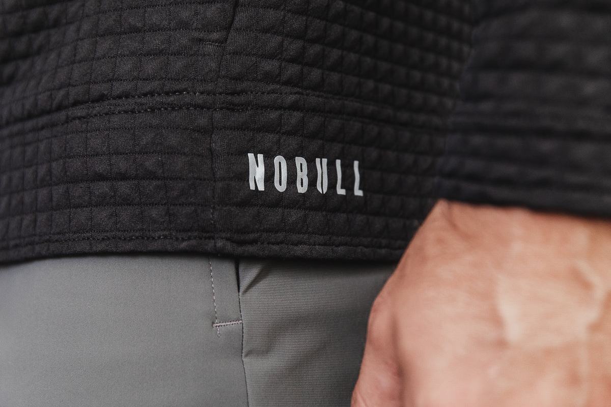 Nobull Quilted Zip-up Jassen Heren Zwart | 682974-LAH