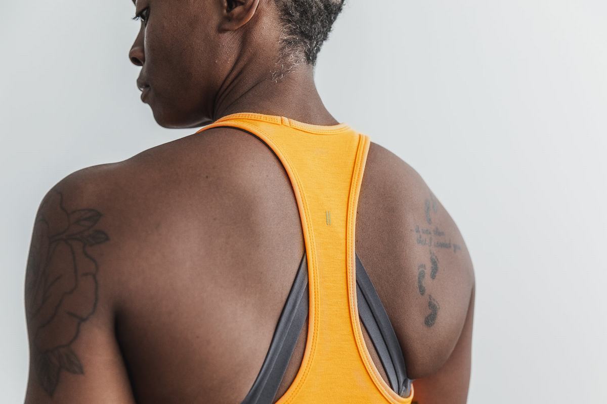 Nobull Racerback Tank Neon Tanktop Dames Oranje | 348069-RJW