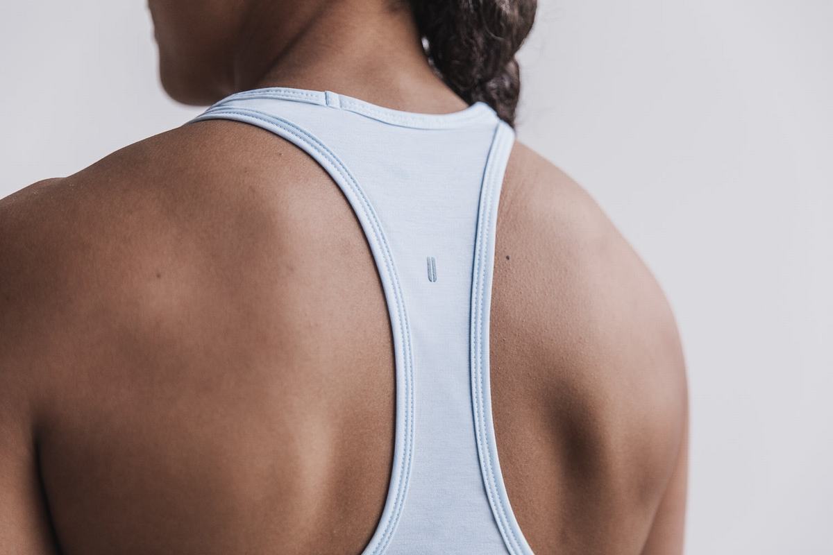 Nobull Racerback Tank Tanktop Dames Blauw | 589237-DEQ