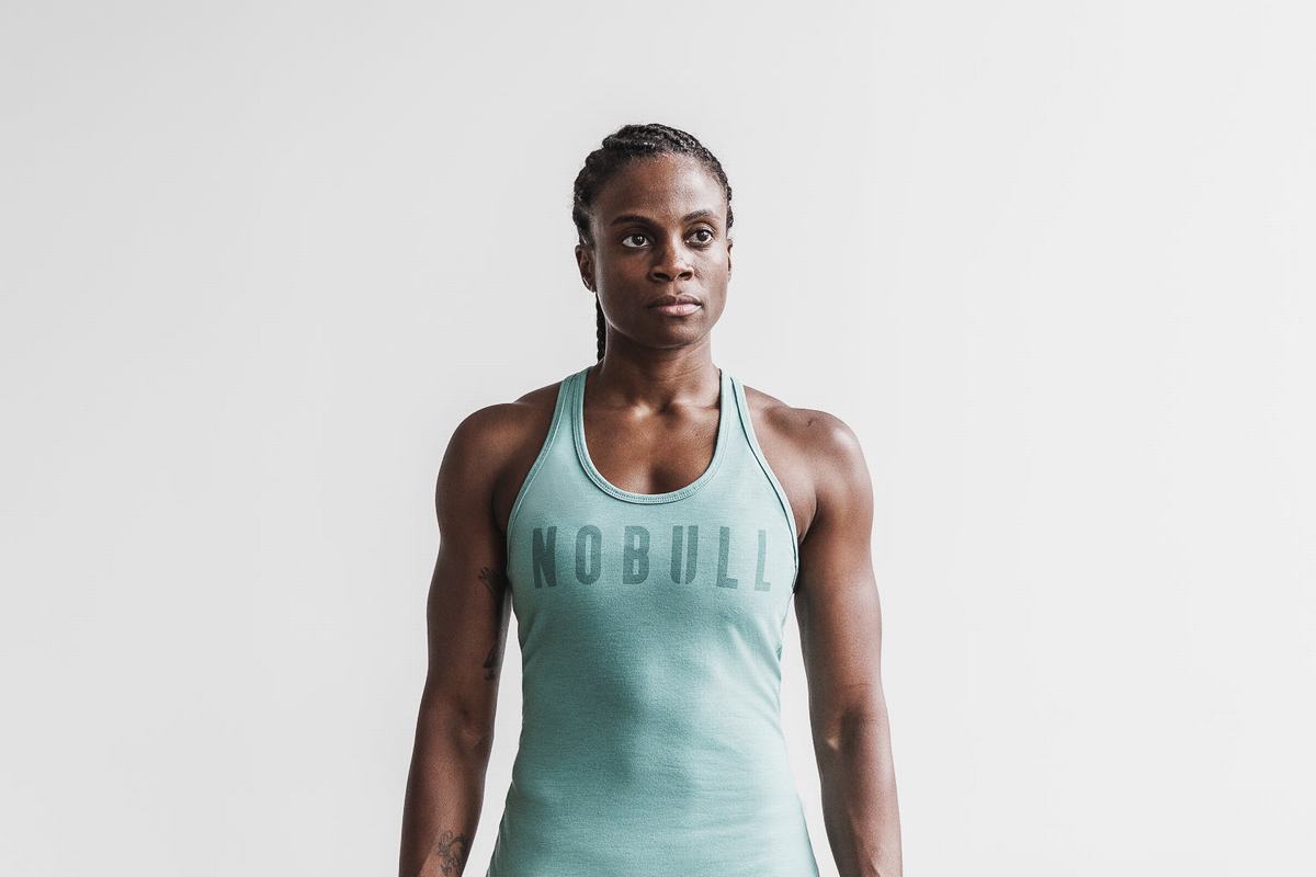 Nobull Racerback Tank Tanktop Dames Blauw | 659841-OZU
