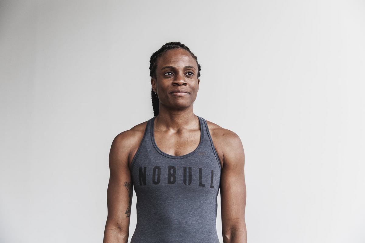 Nobull Racerback Tank Tanktop Dames Diepgrijs | 359471-YCA