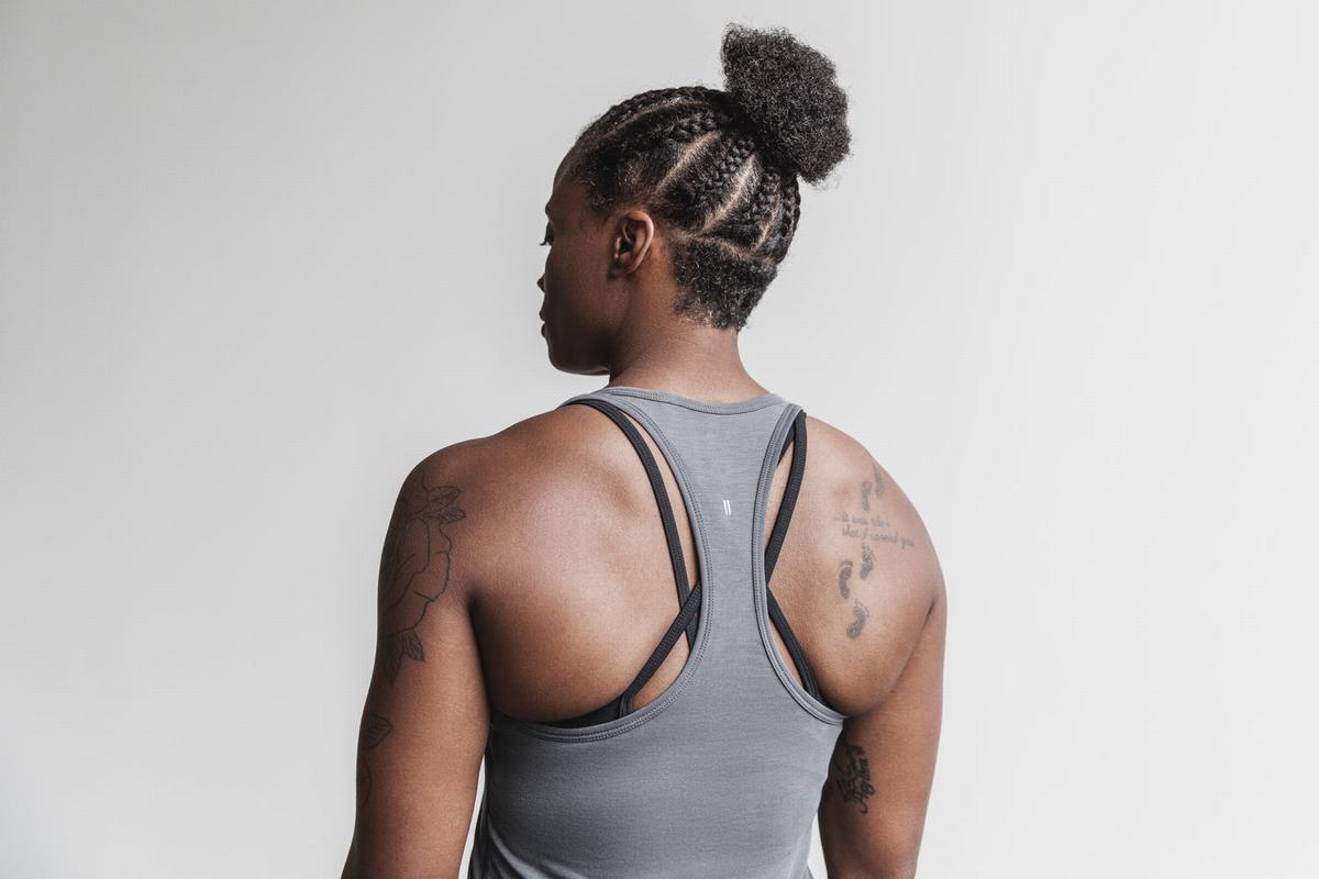 Nobull Racerback Tank Tanktop Dames Donkergrijs | 231705-DTQ