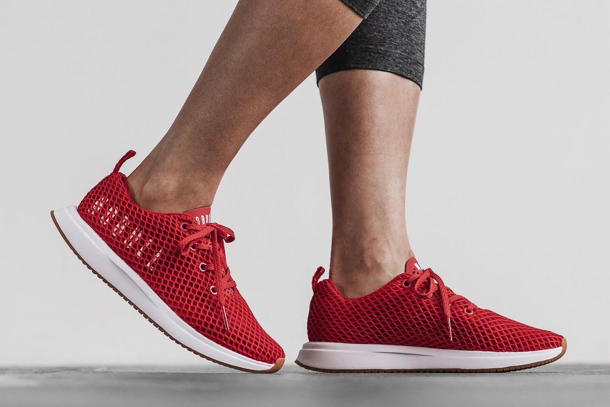 Nobull Racing Mesh Runner Loopschoenen Dames Rood | 978425-WSM