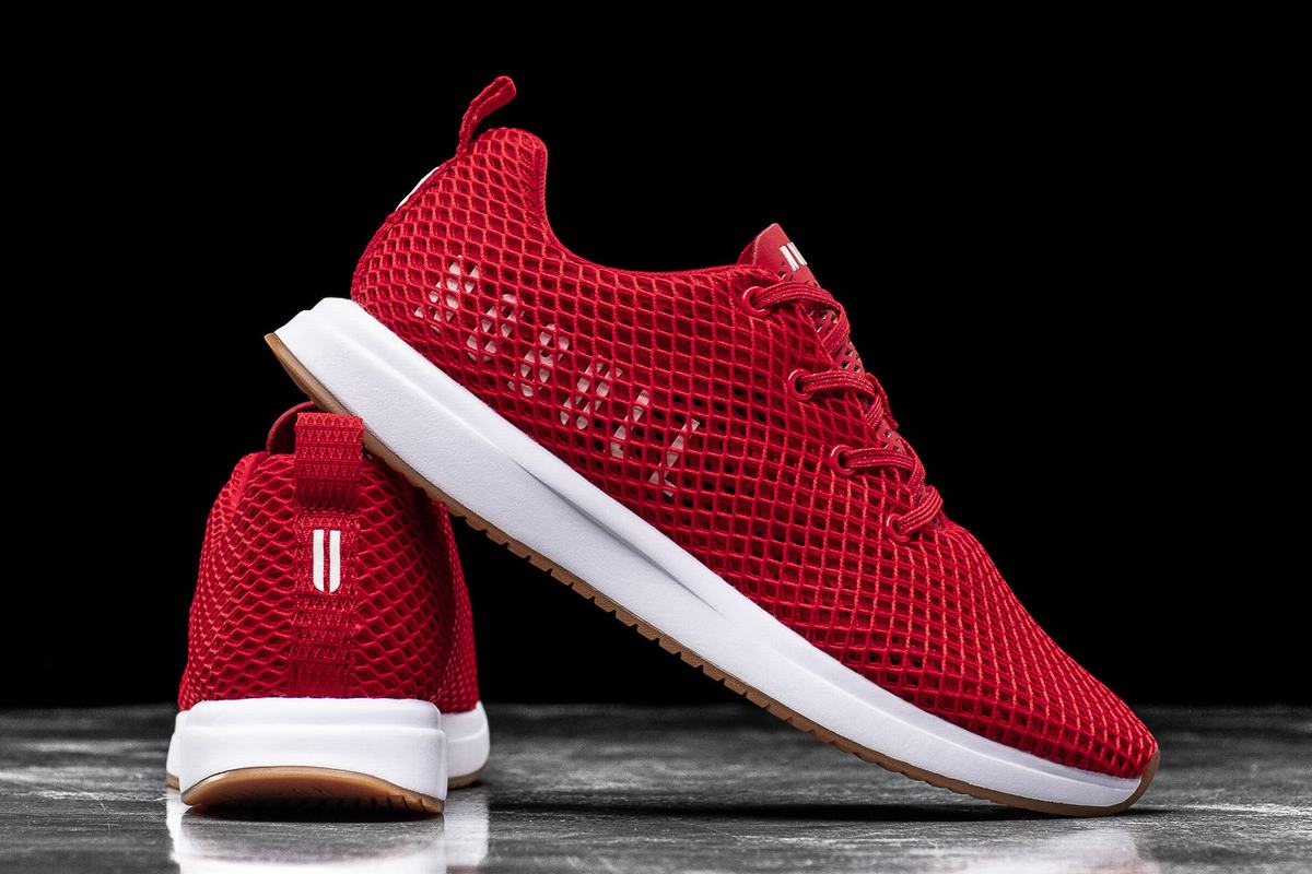 Nobull Racing Mesh Runner Loopschoenen Dames Rood | 978425-WSM