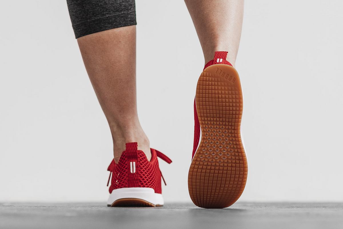 Nobull Racing Mesh Runner Loopschoenen Dames Rood | 978425-WSM