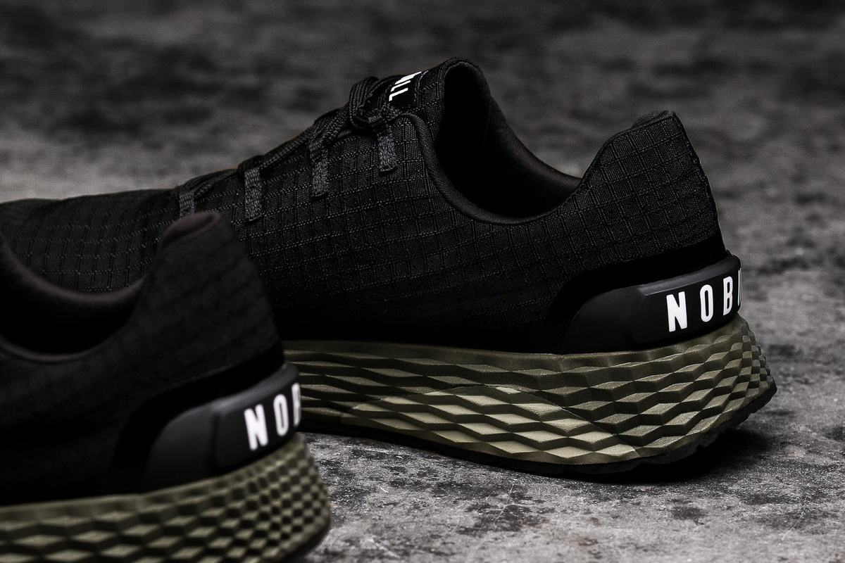 Nobull Ripstop Runner Loopschoenen Dames Zwart Donkergroen | 672398-ZMW